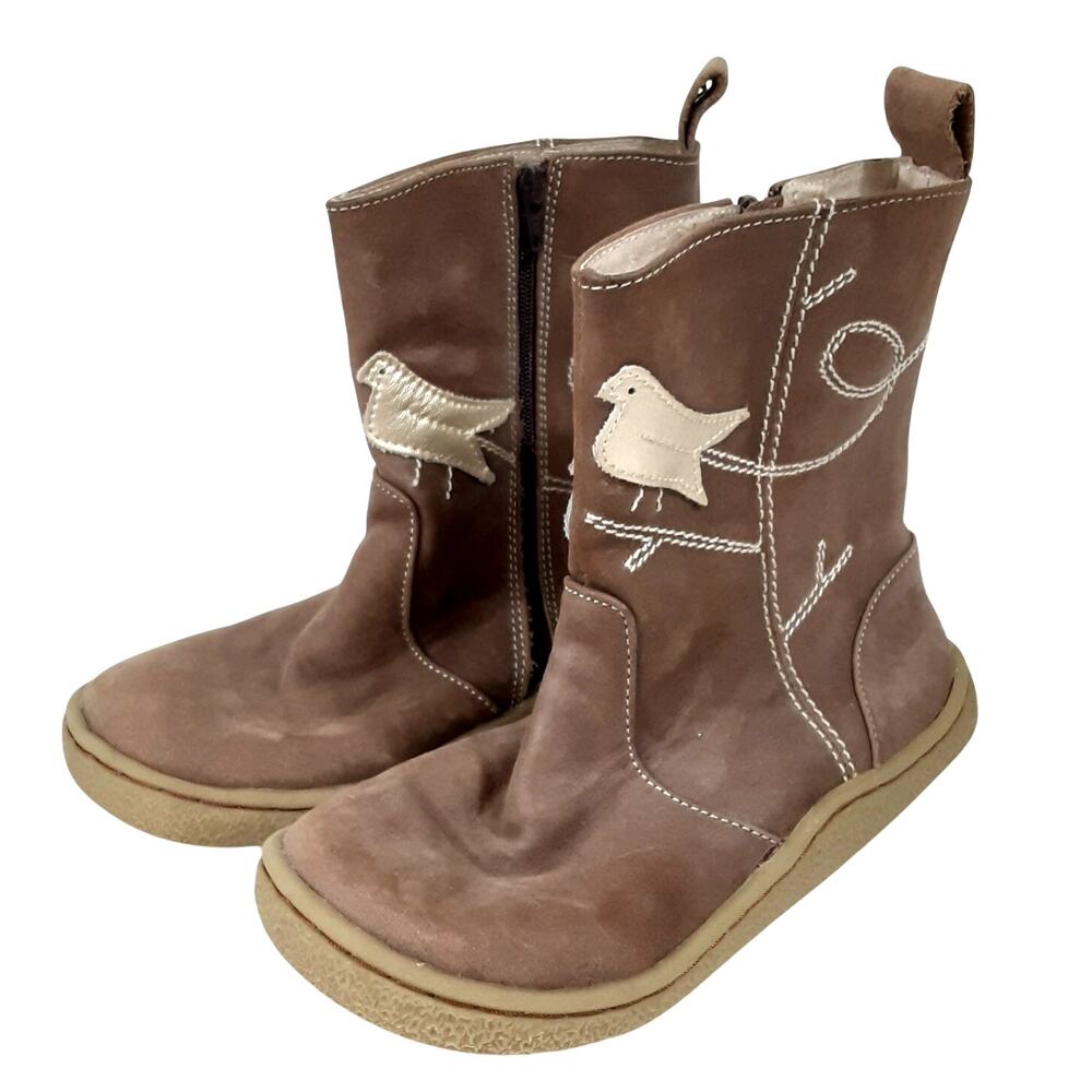Livie & Luca Pio Pio Bird Western Boots Brown Leather Toddler 12 Boho Cowgirl